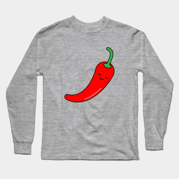 Chili Pepper Long Sleeve T-Shirt by WildSloths